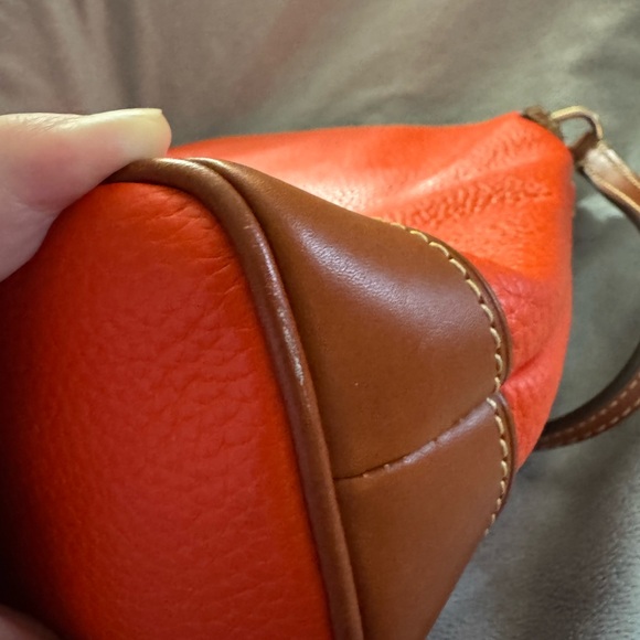 Dooney & Bourke Red Pebble Leather Crossbody Bag - Picture 11 of 13